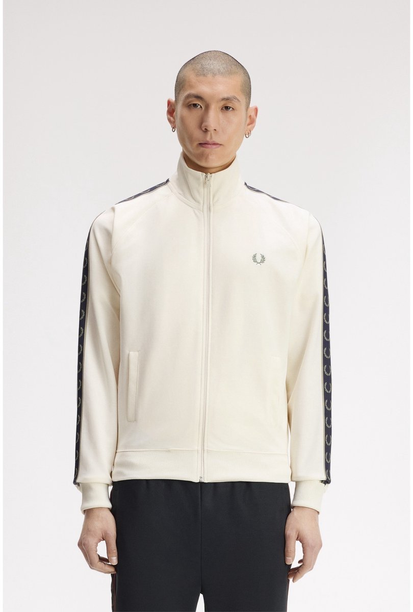 Fred Perry Trainingsjack met contrasterende beige sportbies