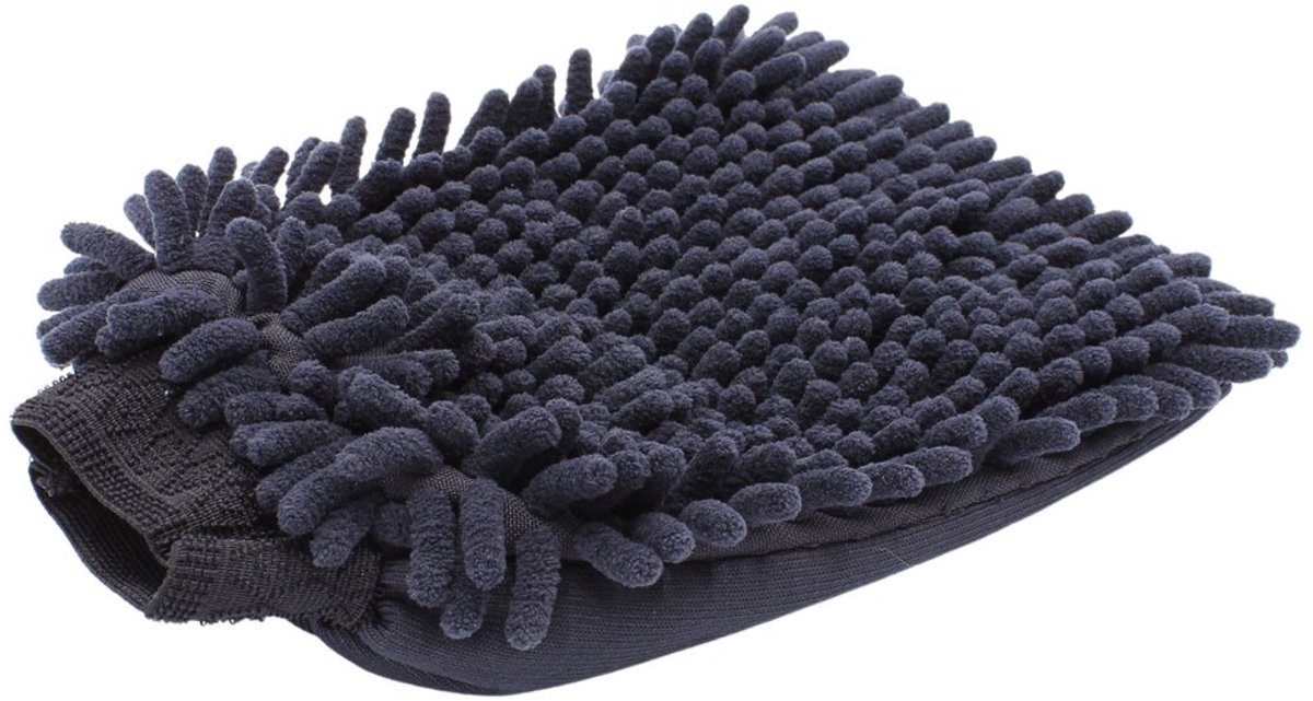 Rasta 2in1 Microvezel Washandschoen ChiaMo.nl Zwart