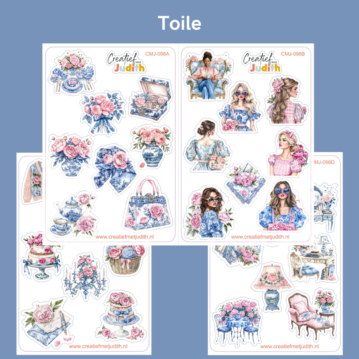 Bullet Journal Stickers - Planner Agenda Stickers - Toile stickers - 4 stickervellen - Scrapbook stickers - Deco stickers - Chic stickers - volwassenen en kinderen