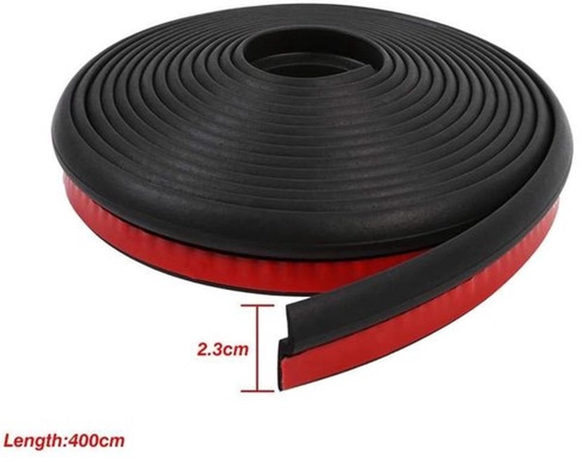 Zijbescherming Universele Vorm - 4 Meter Rubber Strip - Deurkozijn/Afdichting - Geluidsdemping - Schokbestendig - Duurzaam EPDM Rubber - Deurbescherming