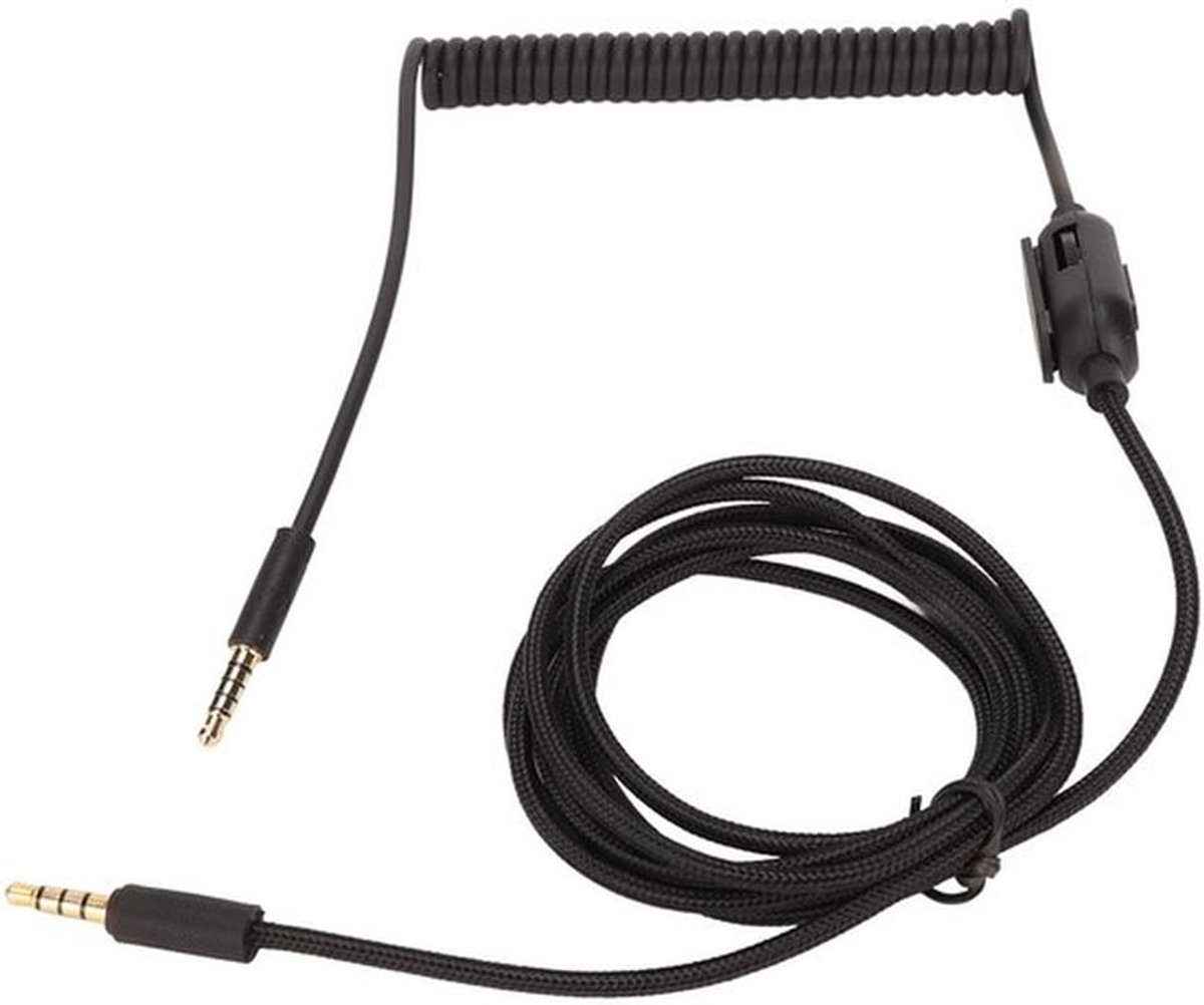 Geluidskabel 200cm - 3,5 Mm Mannelijke/3,5 Mm Mannelijke - Veerkabel - Compatibel met G433/G233/G Pro - Zuurstofvrije Koperen Kern - Plug and Play - Hoofdtelefoonkabel