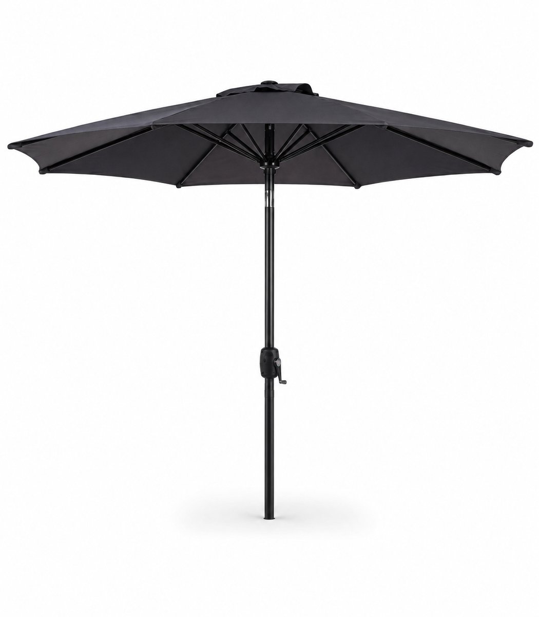 Marktparasol Kynast Ø300 Antraciet met Kantelfunctie en Zwengel