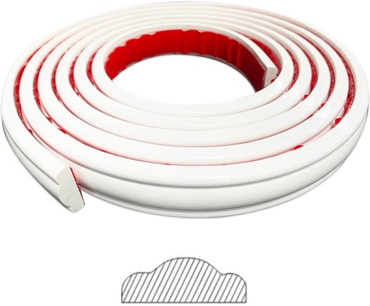 Paneellijst Wit - Zelfklevende Wanddecoratie - PVC Molding Trim - 3 m x 2,7 cm - Eenvoudige Doe-Het-Zelf Installatie - 3-in-1 Gietrand