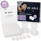 Be Able 40x Slaap Oordopjes - Siliconen Oordoppen met 27dB Demping - Earplugs voor Slapen - Snurken - Zwemmen - Zijslapers
