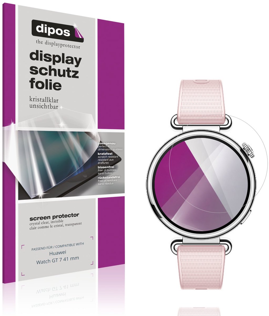 dipos – 6x Beschermfolie geschikt voor Huawei Watch GT 7 41 mm | Krasbestendige & heldere Screenprotector Ultra-Thin