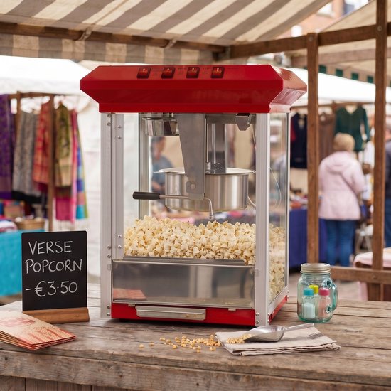 HCB® - Professionele compacte Popcorn machine - 230V - Popcornmachine - Rood - Horeca Popcornmaker - 14.9 kg - 6240 — afbeelding 3