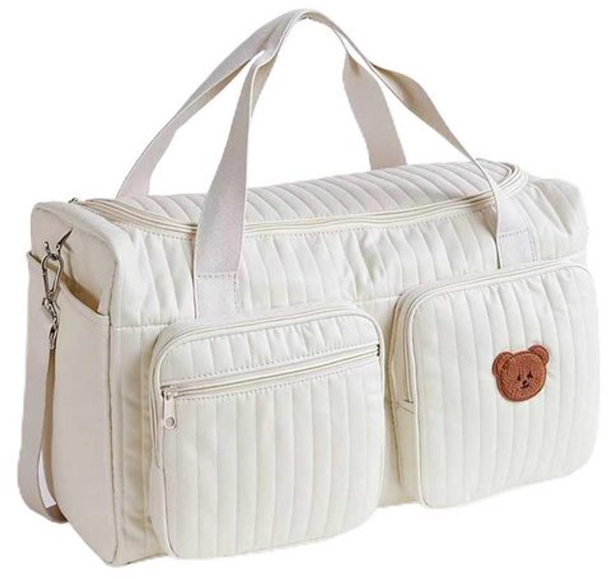 Claoner Reistas lichte grote capaciteit - Hand- en schoudertas - 45x22x26cm - Moeder-baby tas - Casual - Wit