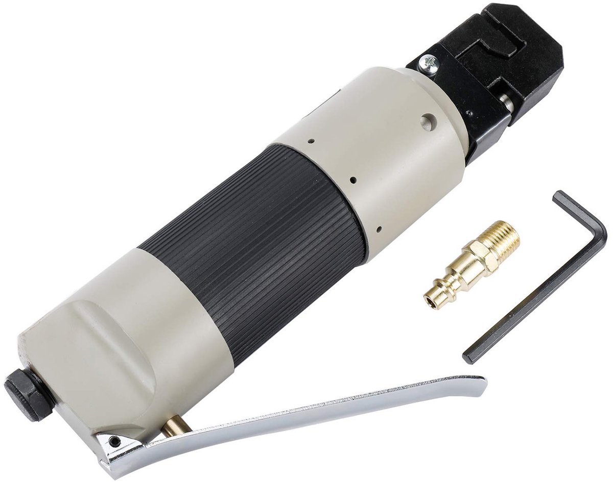 Pneumatische pons- en buigmachine - Pneumatische boor- en persmachine - Pneumatisch plaatmetaalreparatiegereedschap - Pneumatisch krimp- en ponsgereedschap – Voor het krimpen/ponsen van plaatmetaal - 5 mm - Metaal