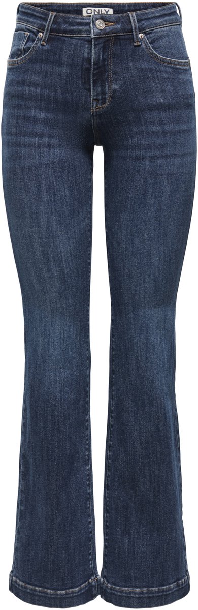 Only blauwe dames jeans   Regular waist   Flared fit   5-Pocket zakken   Knoop- en ritssluiting   Duurzaam   Regular waist Blauw S/30