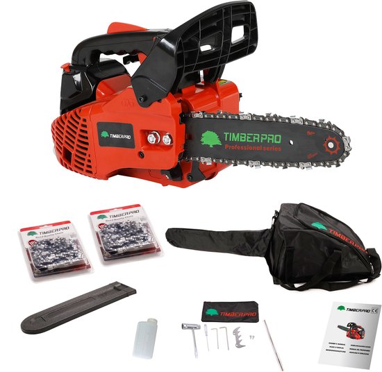 TIMBERPRO- Eenhandige Benzine Snoeizaag - 25,4 cc - Zwaardlengte 25 cm van TimberPro — afbeelding 2