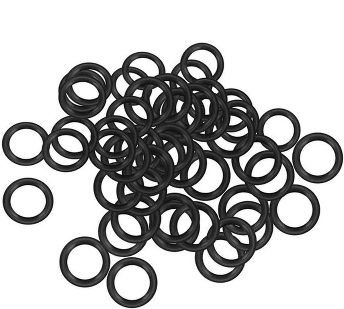 O-ringen 50 stuks - Nitrilrubber - 12 mm buitendiameter - 8 mm binnendiameter - 2 mm breed - Afdichtingsset voor loodgieterswerkzaamheden - Afdichtingen