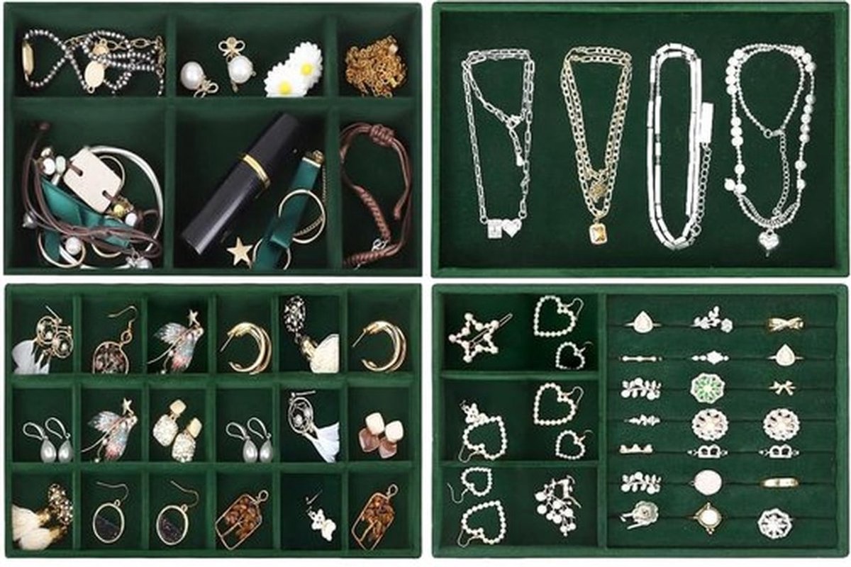 Sieradenopbergdoos Elegante uitstraling - Sieraden organizer - Sieraden opbergdoos - Perfect voor vrouwen - Antislip ondergrond - Verstelbare indeling - Sieradenorganizer