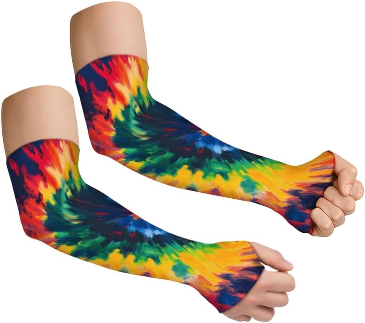 Tuinsleeves met Tie-Dye Patroon voor Zonnebescherming en Koeling van de Armen voor Tuinieren en Buitenactiviteiten voor Dames en Heren