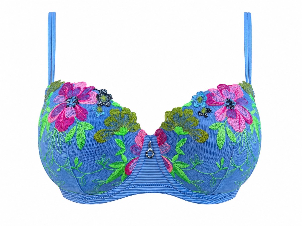 Marie Jo Odilly Voorgevormde Balconette Bh 0102889 Santorini Blue - maat EU 80D / FR Blauw