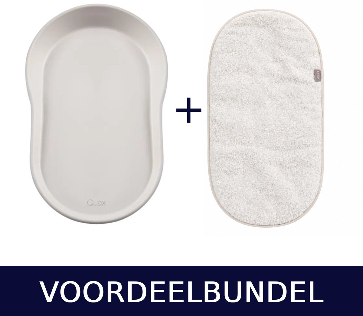 Quax Mamee Aankleedkussen Clay + Badstof Inlegkussen Clay – 2-delige Set