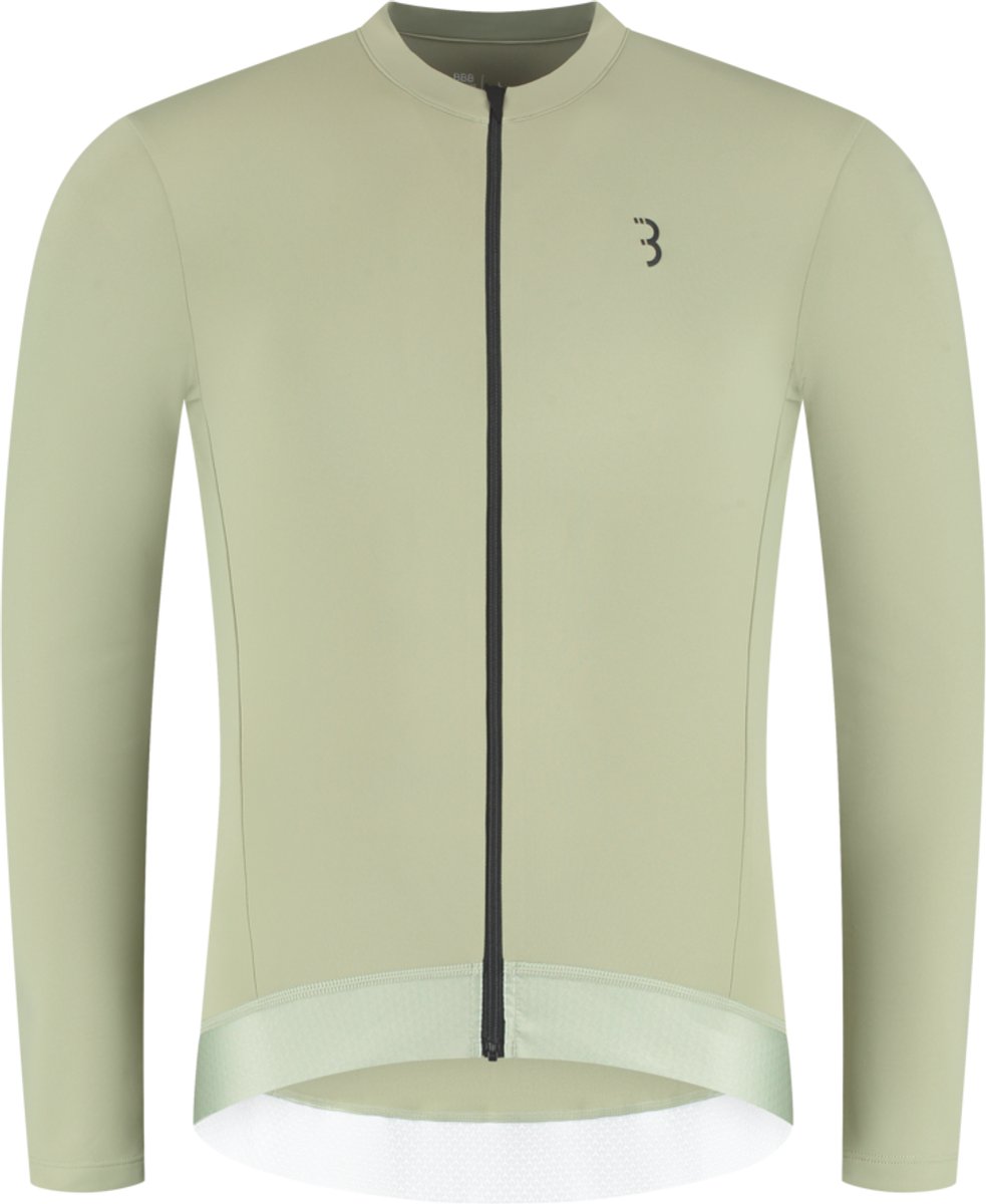 BBB Cycling Transition Lange Mouwen Fietsshirt Heren en Dames - 10-15 °C - MTB en Wielrenshirt met 4 Zakken - Groen - XS - BBW-501