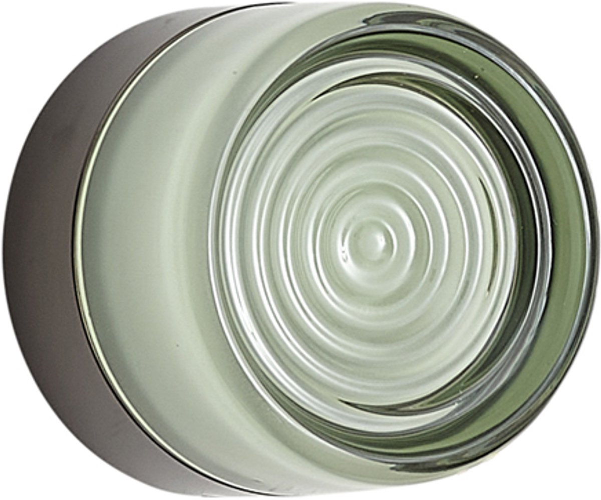 Qazqa design wandlamp met glas - Michele - zwart, rond, max. 11W, geschikt voor led, 13.5cm, IP44, ideale badkamerlamp