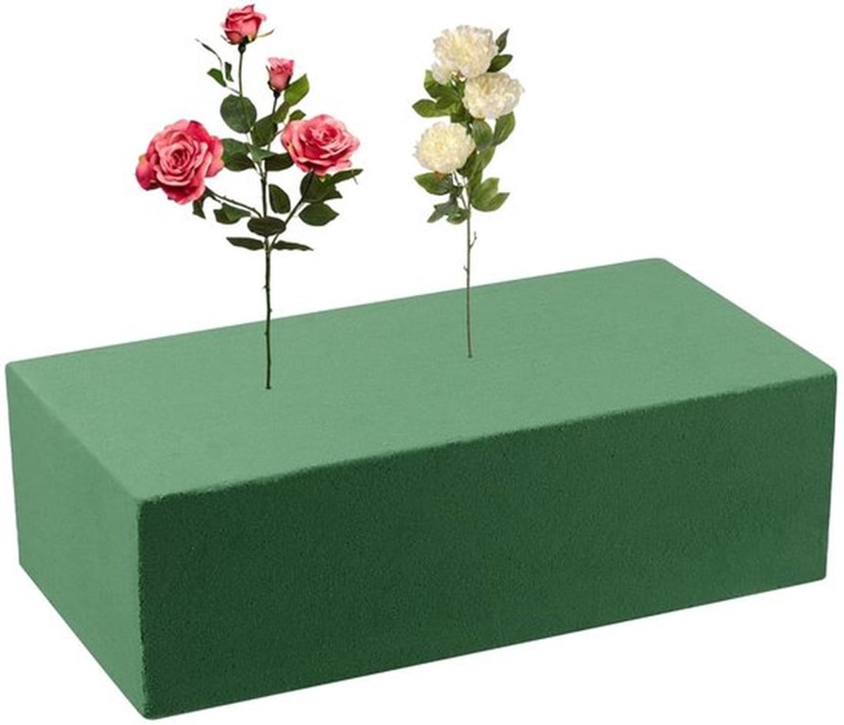 Bloemen Schuim 8 Stuks - Droog Bloemen Schuimblok - Groene Styrofoam Blokken - Kunstbloemen Arrangement - Absorberend Schuim - Houdt Bloemstelen Vast - Bloemschuim