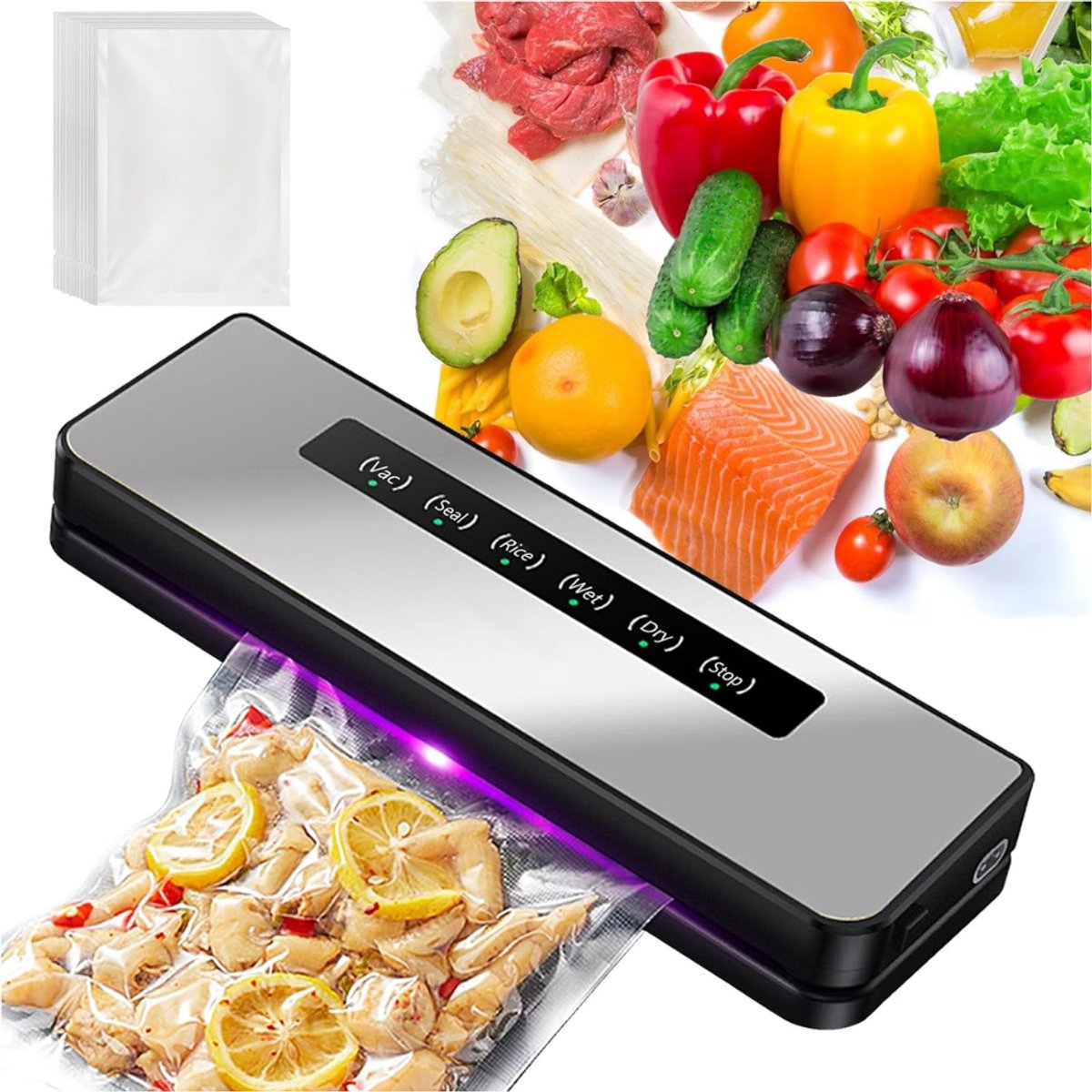 ZRNS® Vacuummachines - Vacumeermachine - Vacuum Sealer - Met 30 Vacuümzakken