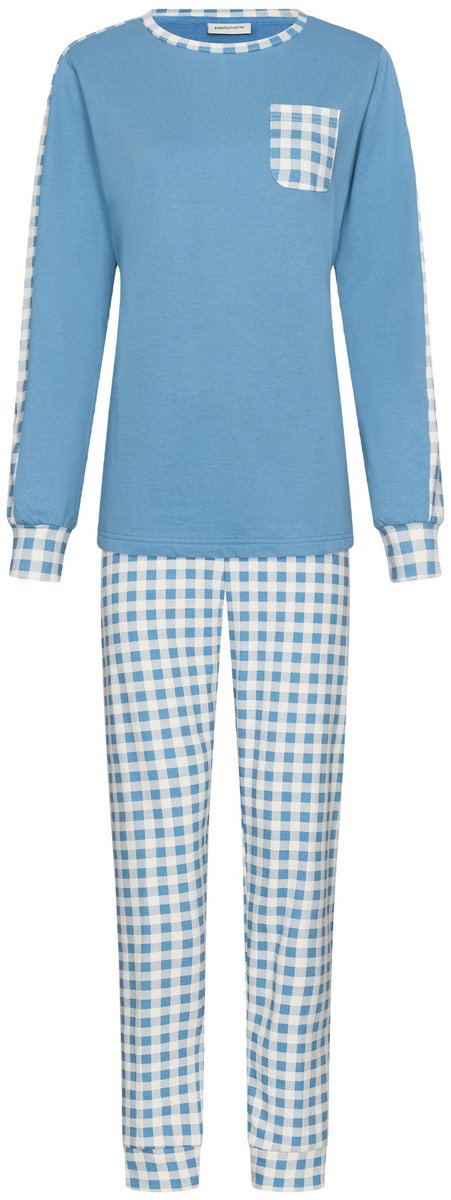 Pastunette - Blue Cottage - Pyjama - Katoen - Badstof - Blauw - Maat 46