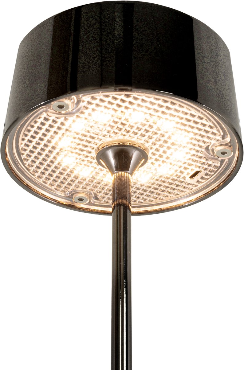 Securit - Tafellamp Oplaadbaar - Signature | 10-15 hrs Brandduur | Dimbaar | Draadloos | 25cm | Metallic zwart