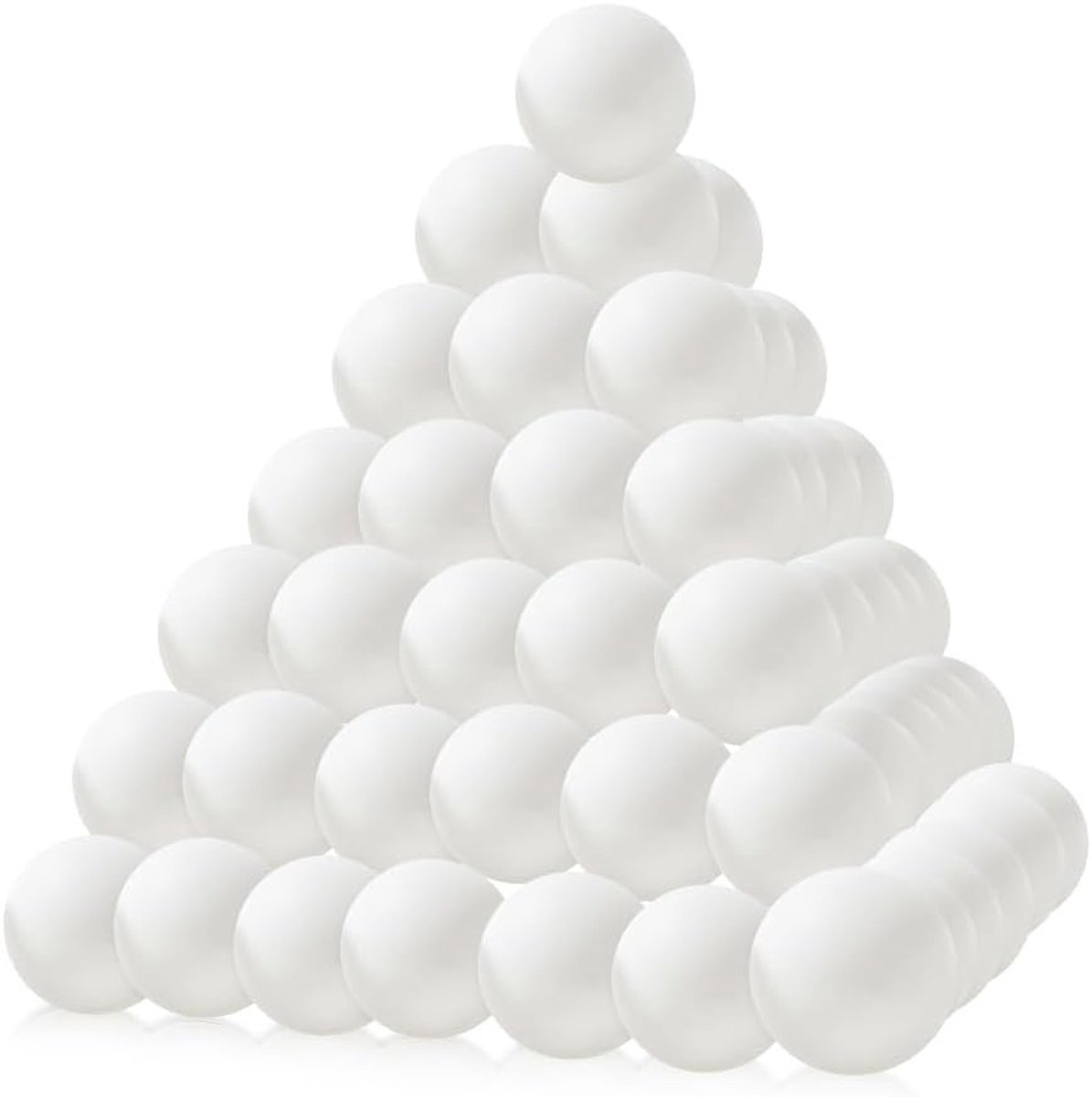 50 Stuks Witte Tafeltennisballen van Plastic voor Training, Sportdecoraties en Amusementsparken