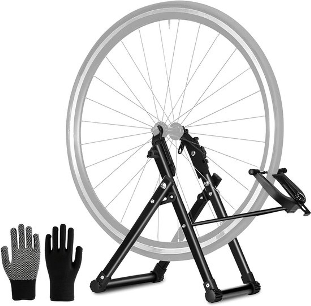 Vouwbare Fietsstandaard voor Mountainbikes en Racefietsen - Stevige Metalen Tripod in Zwart