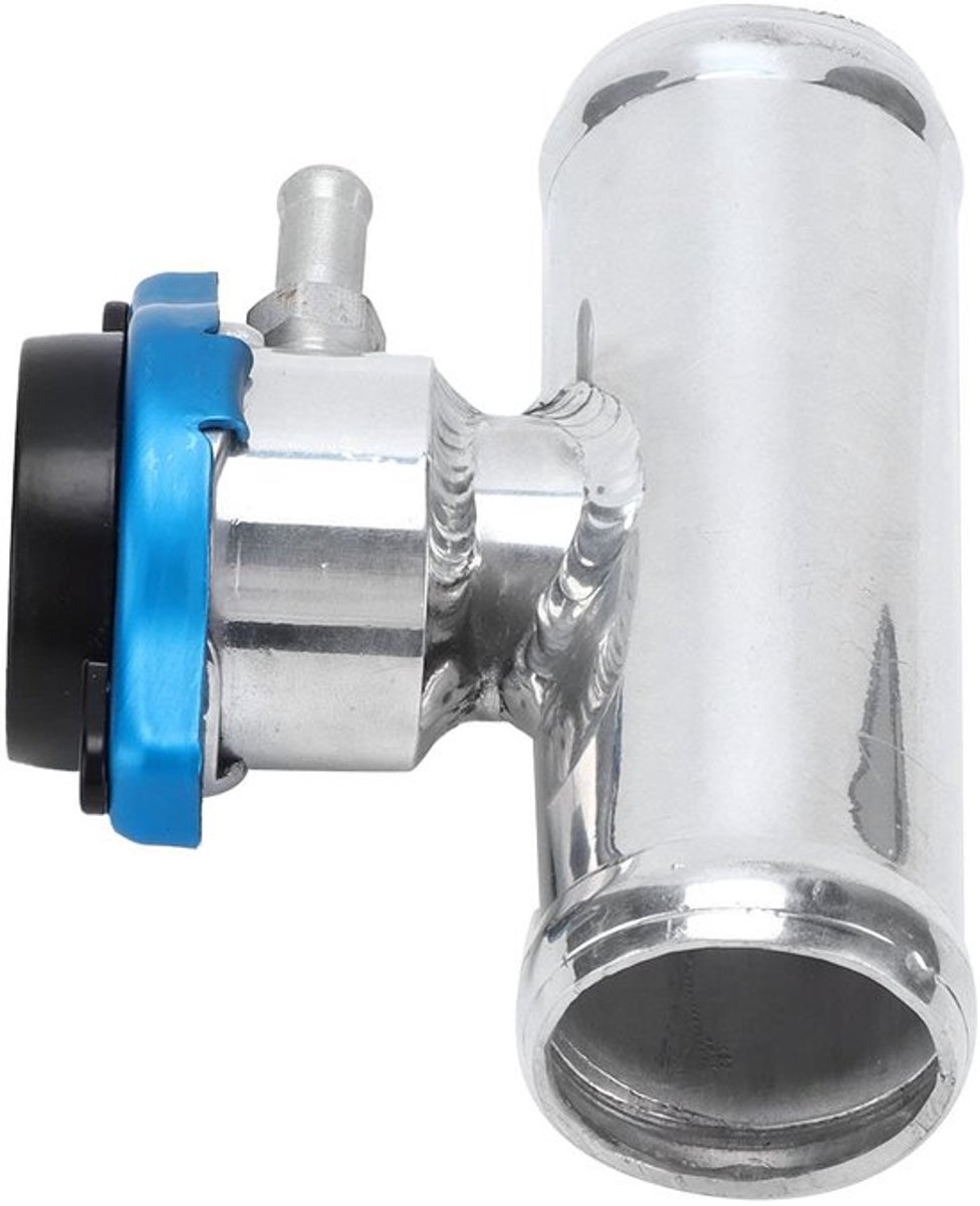 Vulslang Koelvloeistof - Aluminium Radiatorslangvuller 38 Mm - Temperatuurmeter - Roestbestendig - Duurzaam - Poedercoating Zilver - Radiatorslang