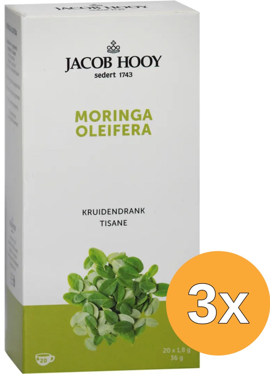 3x Jacob Hooy Moringa Oleifera Thee (20 stuks)