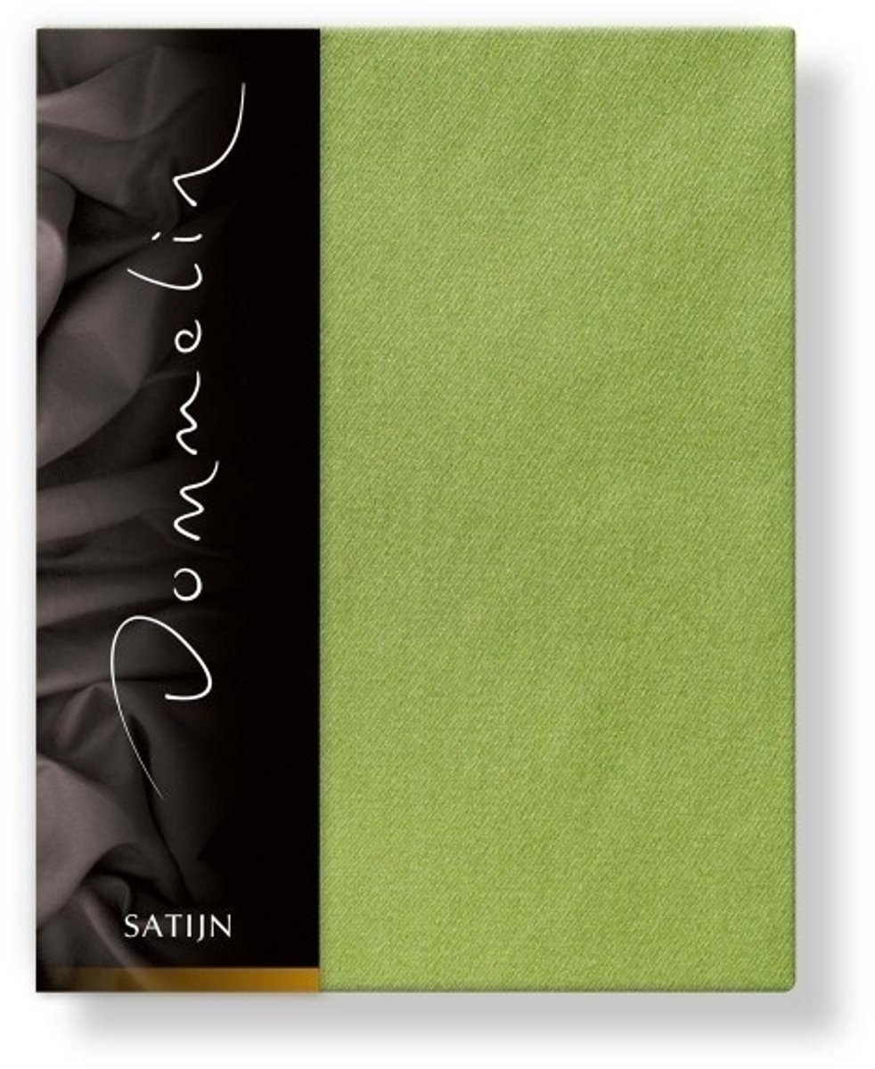 Dommelin Hoeslaken Uni Satijn 300TC 586 Groen 90x210/30