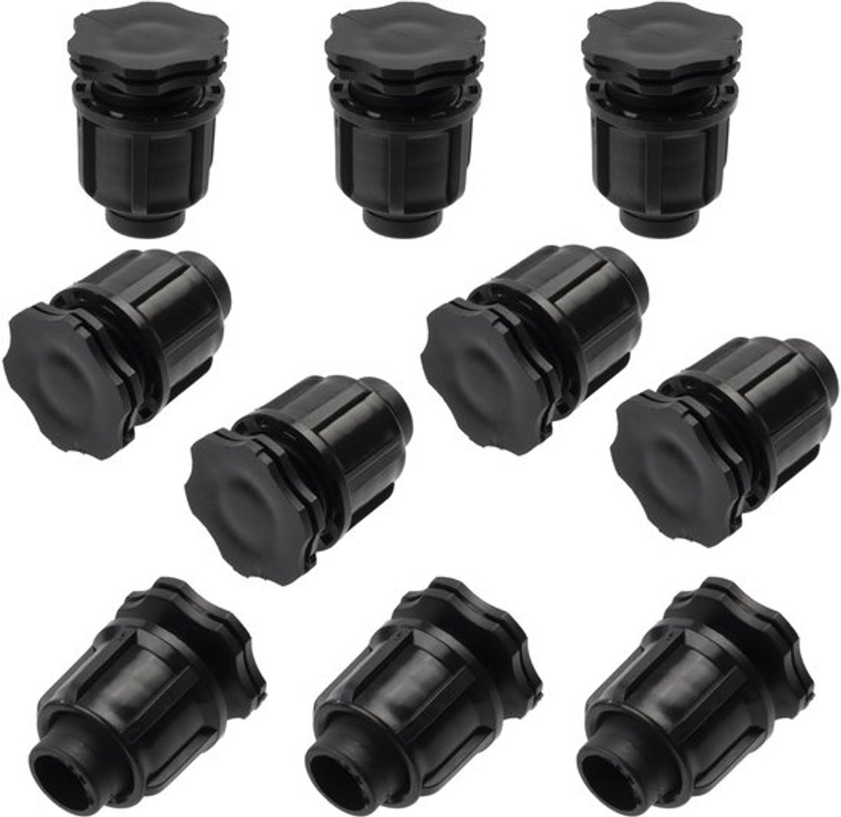 Blindkap Set van 10 - Tuinslangdoppen - Drip Irrigatiesysteem - 16 mm - Waterbesparend - Duurzaam Kunststof - Sluitkap