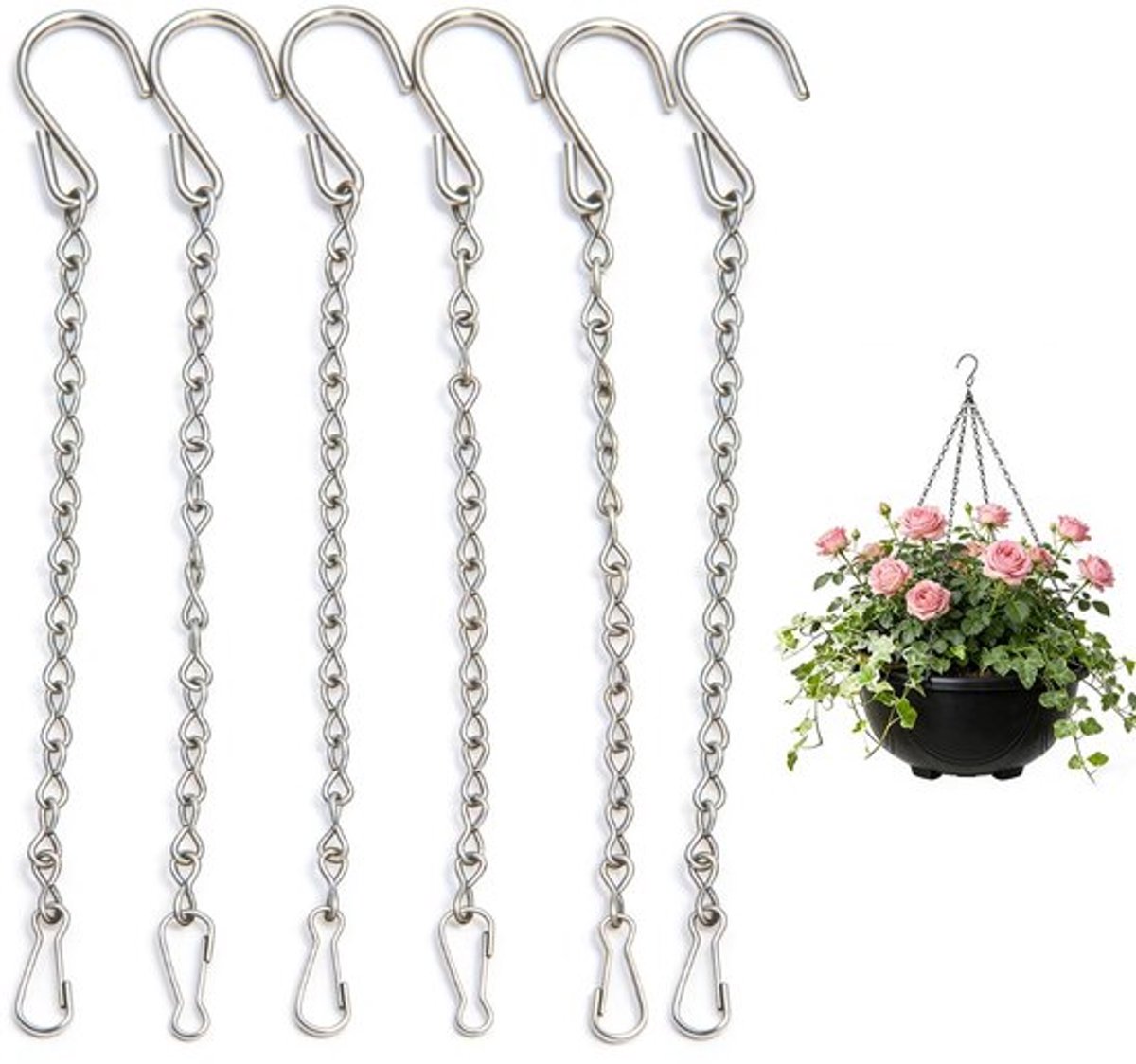 Ketting 50 cm - 8-vormige Kettingen - Nikkelkleurig - Ophangketting - Metalen Kettingen - Stabiel Ontwerp