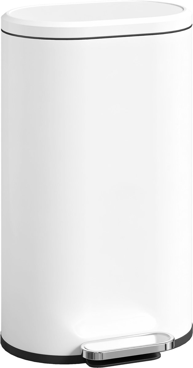 HOMCOM Prullenbak - PP - 36,5x31x61cm - Wit