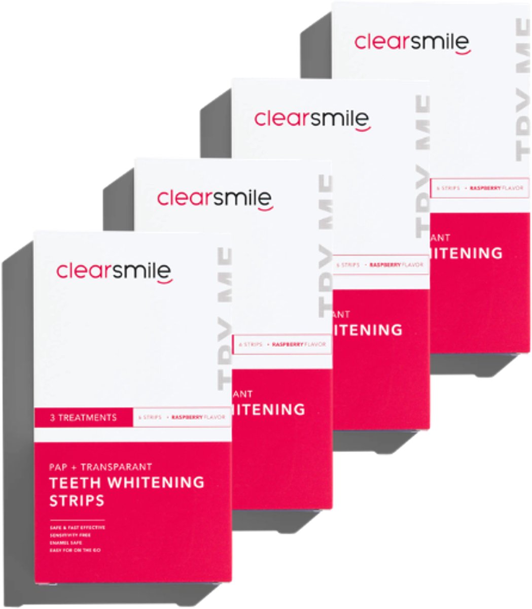 4x Clearsmile PAP+ Transparant Whitening Strips - Try Me Pack - 3 Treatments