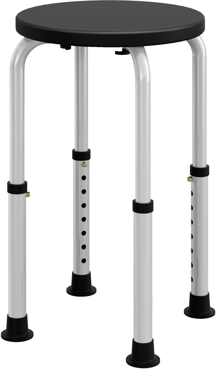 HOMCOM douchekruk - aluminium - 32,2 x 41 x 54 cm - zwart