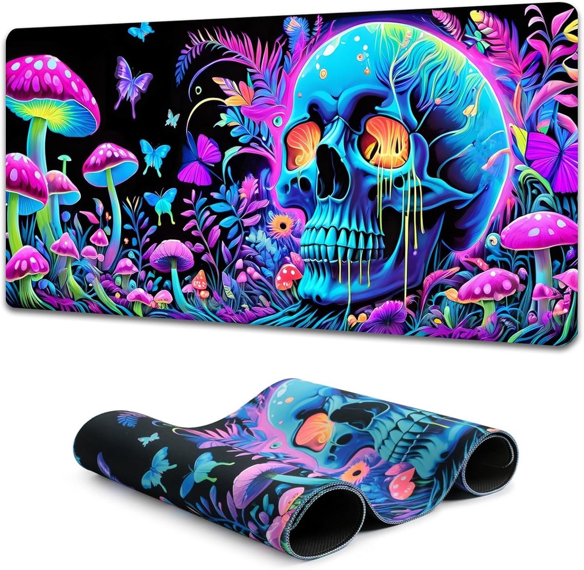 Solidchoice - Gaming Muismat XL met UV-Reactive Neon Glow en Waterdichte Basis