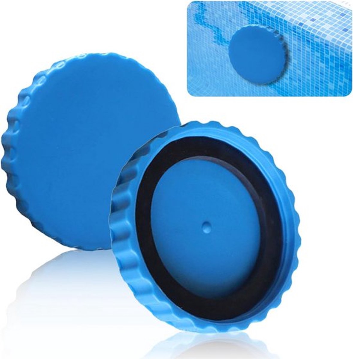 Set van 2 Winterstops voor Zwembad, Afsluitdoppen met Afdichtingen voor Intex & Bestway Filtersystemen