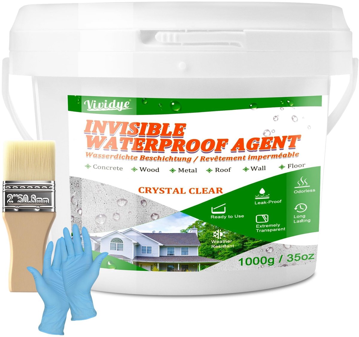 Solidchoice - Transparante Waterdichte Coating 1kg voor Binnen en Buiten