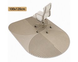 TEKROA® Vloerbeschermers - 100 x120 cm - Bureaustoelmat- Vloermat - Antislip - Geluiddempend – Stoelmat Bureau – Vloermat voor harde vloeren