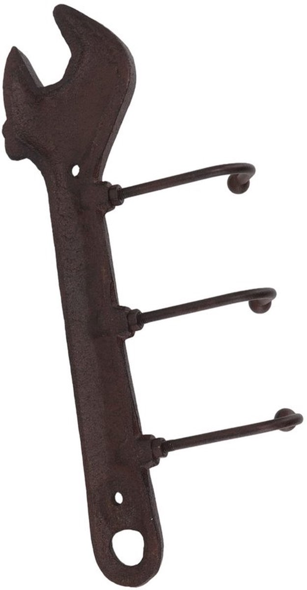 Wandhaak Industriële Stijl - Muurhaak Gietijzer - Handdoekhaak - Multifunctioneel - Decoratie - Afmetingen 24x10.5x4.5cm