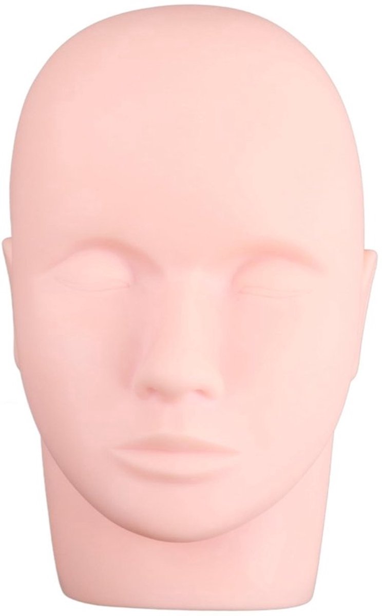 Make-up Mannequin Zacht Rubber - Professionele Cosmetologie Training - Lippen/Wenkbrauwen/Wimpers - Tatoeage Praktijk - Valse Huid - Schokbestendig - Make-up Pop