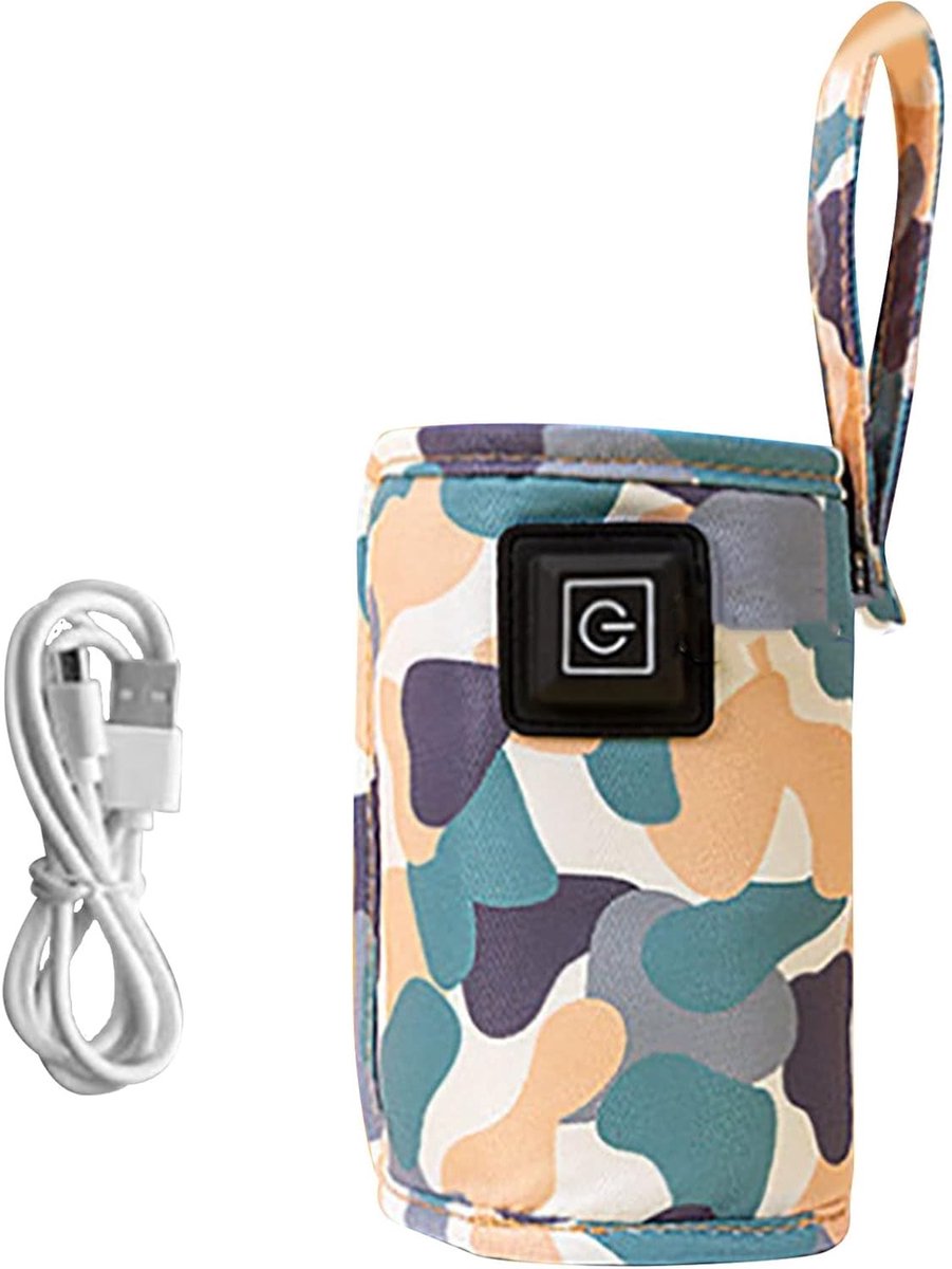 Koeltas voor Babyfles met USB, Draagbare Fleswarmer met Temperatuurregeling voor Buitenactiviteiten