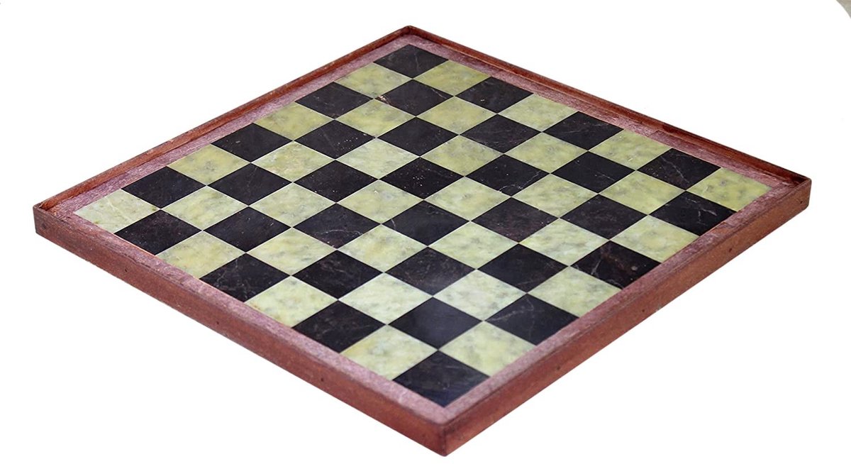 Solidchoice - Handgemaakte Schaakbord met Marmeren Vierkanten 30 x 30 cm