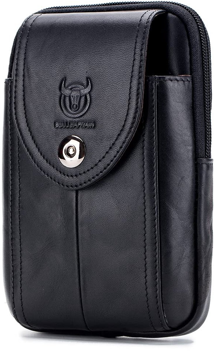 Solidchoice - Vintage Leren Telefoon Holster voor Buiten