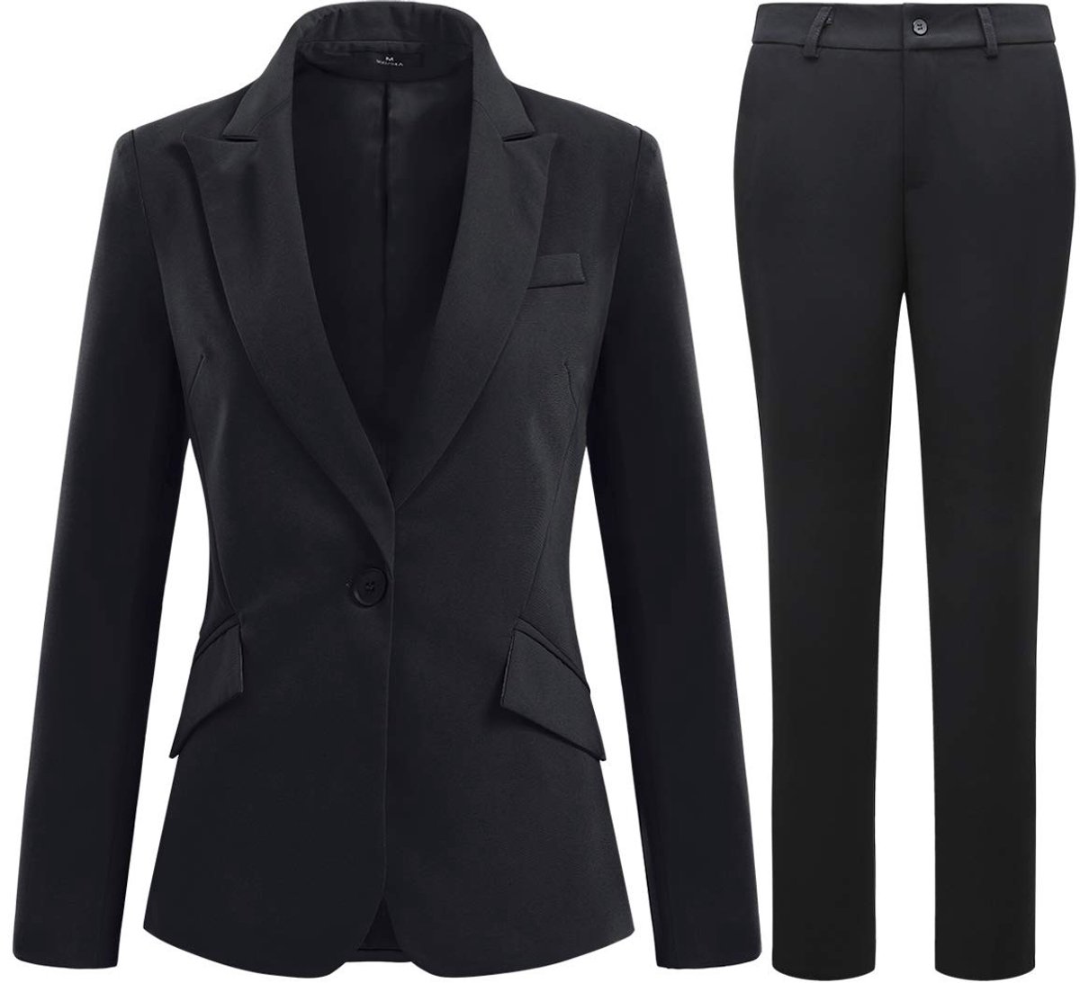 Solidchoice - 2-Piece Formele Damespak met Blazer en Broek, Zwart