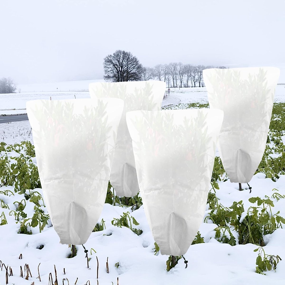 Solidchoice - Winterbeschermhoes voor Planten met Trekkoord (80 x 60 cm)