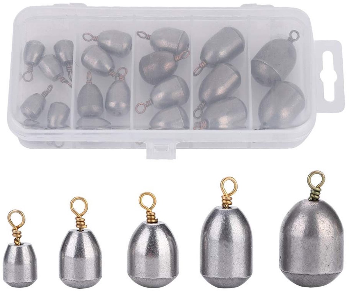 Solidchoice - Vissen Gewichten Kit met 20 Stuks