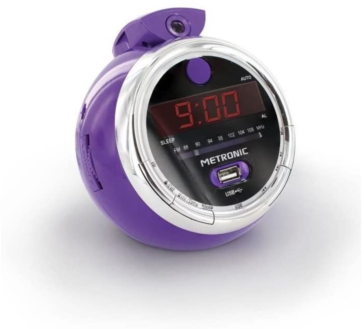 Solidchoice - Projectie Alarmklok Radio met Aanpasbare Projectiehoek