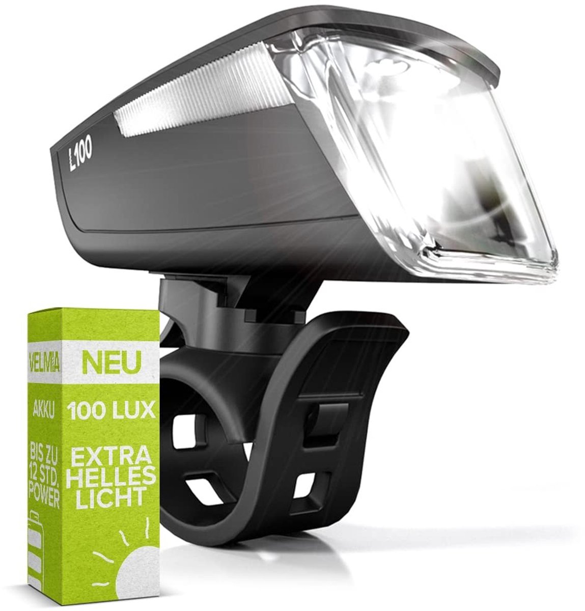 Solidchoice - Fietslamp met 8.5 Uur Brandduur en Oplaadfunctie