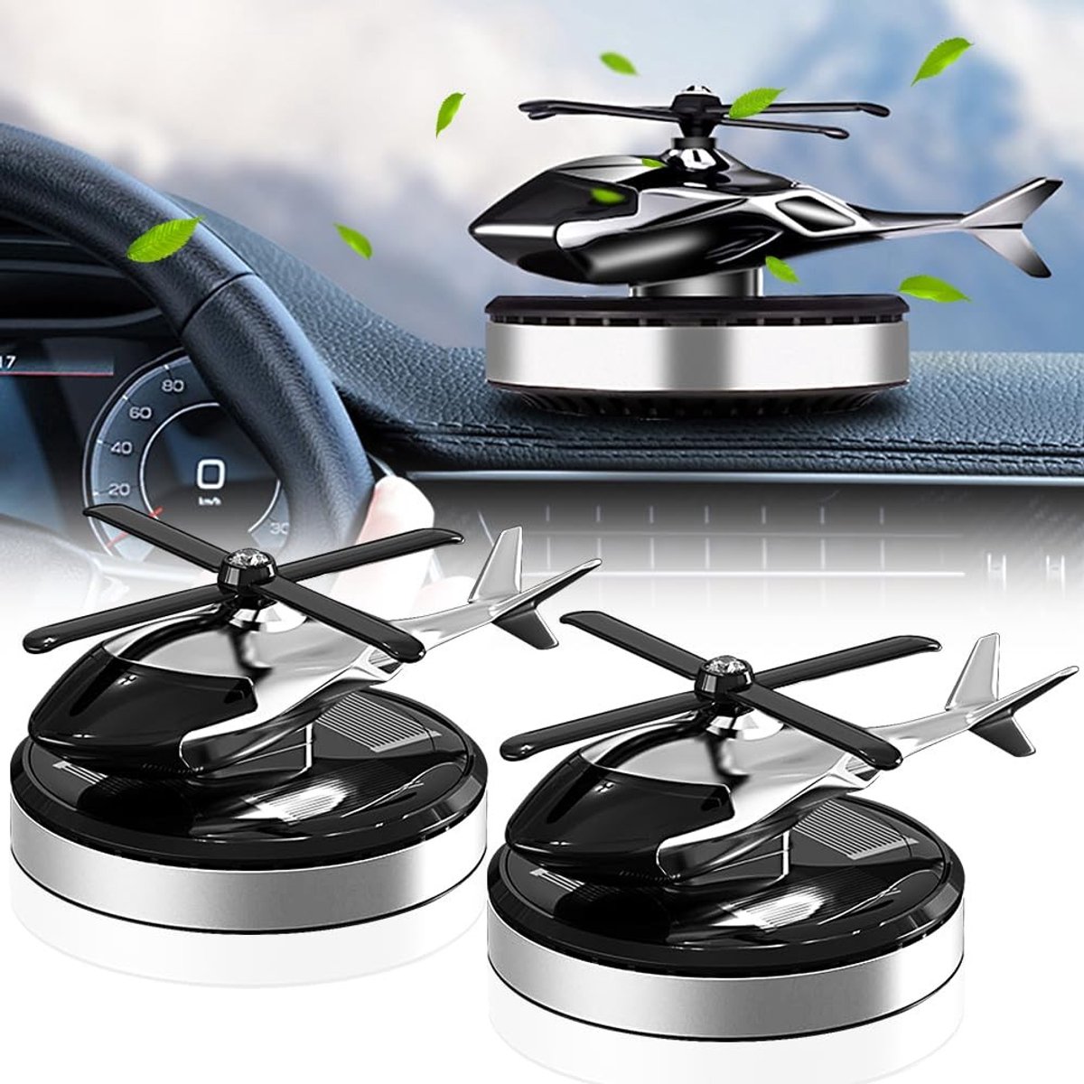 Solidchoice - Zonne-energie Auto Luchtverfrisser Helikopter Design